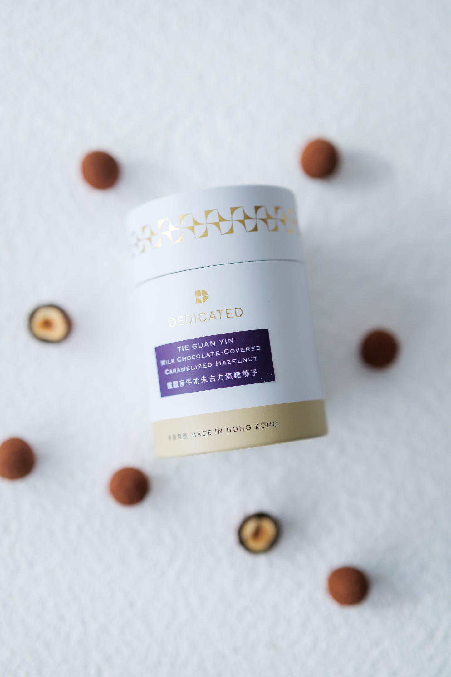 TIE GUAN YIN MILK CHOCOLATE-COVERED HAZELNUTS