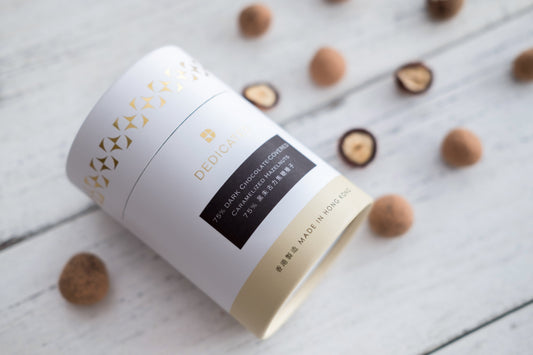 75% DARK CHOCOALTE-COVERED CARAMELIZED HAZELNUTS
